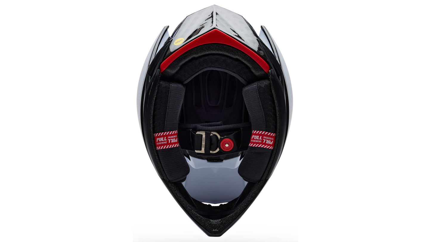 Casque VTT BELL FULL-10 SPHERICAL CARBON PEAK Blanc