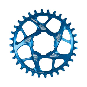 HOPE R22 enkel kettingblad 9/10/11/12-speed met directe montage, blauw — kettingblad op witte achtergrond