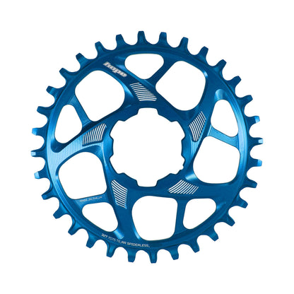 HOPE R22 enkel kettingblad 9/10/11/12-speed met directe montage, blauw — kettingblad op witte achtergrond