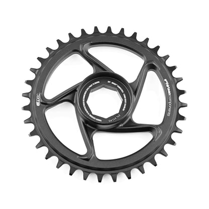 E-THIRTEEN E-SPEC enkel kettingblad 11/12-speed met directe montage voor Brose S Mag — kettingblad op witte achtergrond