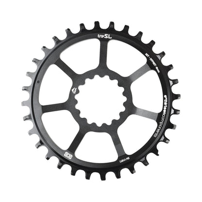 Plateau Mono E-THIRTEEN SL 10/11/12V Direct Mount Non Boost Offset 8mm — vue du plateau sur fond blanc