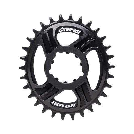 Ovaal enkel kettingblad ROTOR Q-RING 11/12-speed voor Sram Direct Mount, offset 6 mm — aanzicht van het kettingblad tegen een witte achtergrond