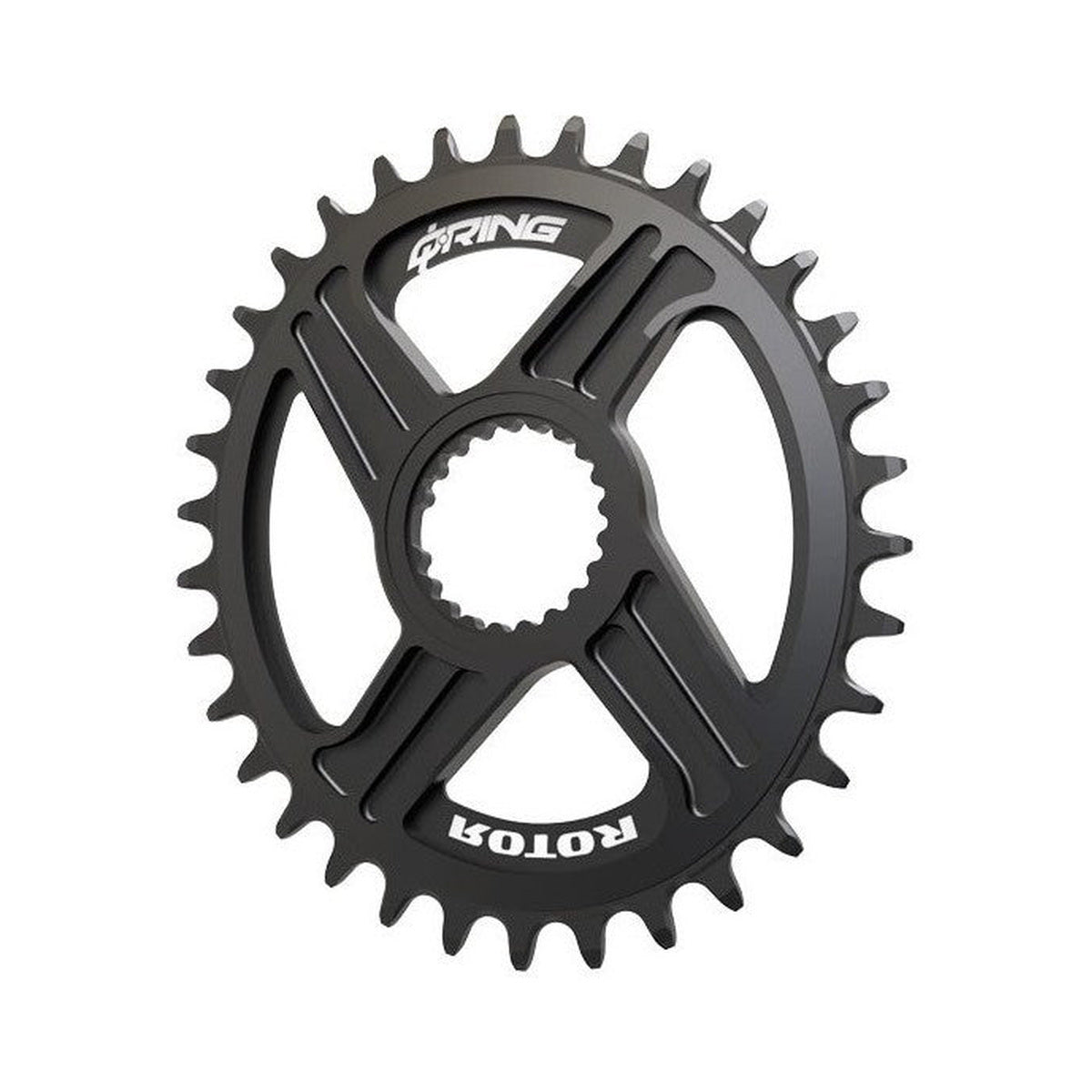 ROTOR Q-RING enkel kettingblad 12-speed met directe montage voor Shimano SLX / XT / XTR — kettingblad op witte achtergrond