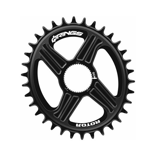 Ovaal enkel kettingblad ROTOR Q-RING 9/10/11-speed Direct Mount voor Hawk/Raptor/Kapic/INpower/2INpower — kettingblad op witte achtergrond