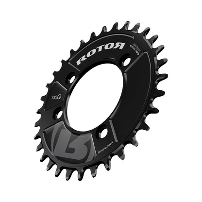Plateau Mono 9/10/11/12V ROTOR noQ-RING X1 4 Trous 76 mm — vue du plateau sur fond blanc