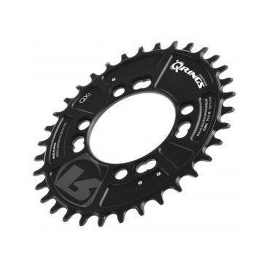 Ovaal enkel kettingblad ROTOR QX1 NARROW WIDE 9/10/11/12-speed, 4 boutgaten, 76 mm — kettingblad op witte achtergrond