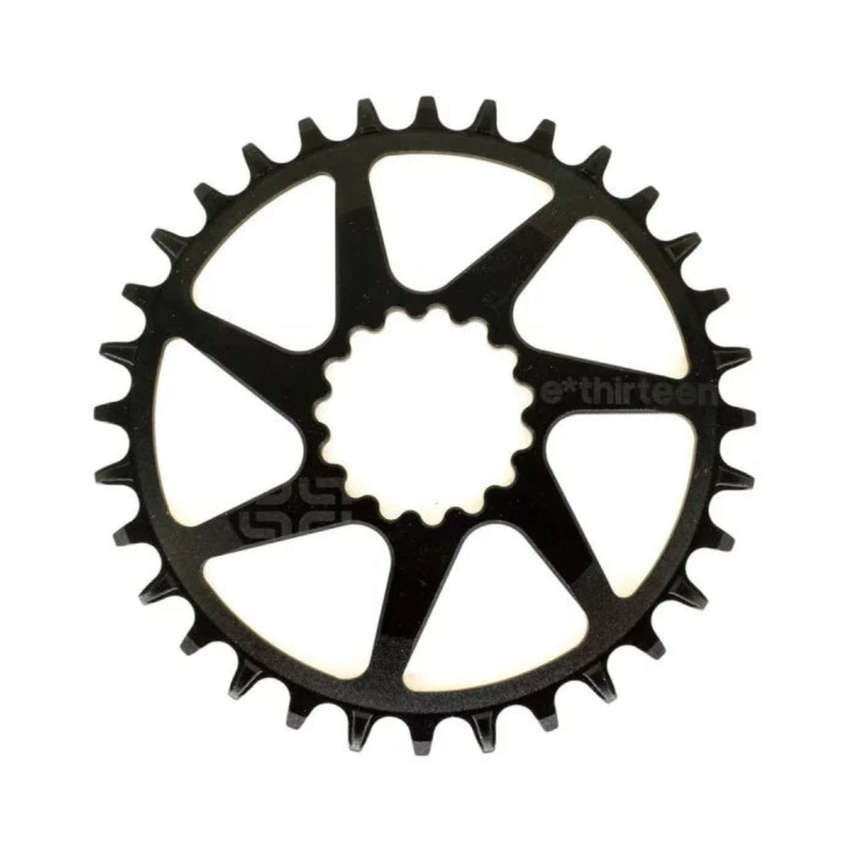 Enkel kettingblad E-THIRTEEN HELIX PLUS 11/12-speed Direct Mount Boost/SuperBoost 52/55 mm — kettingblad op witte achtergrond