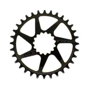 Plateau Mono E-THIRTEEN HELIX PLUS 11/12V Direct Mount Boost/SuperBoost 52/55mm — vue du plateau sur fond blanc