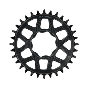 Plateau Mono E-THIRTEEN HELIX RACE E-SPEC 11/12V Direct Mount TQ HPR50 Noir — vue du plateau sur fond blanc