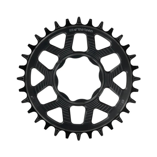 Plateau Mono E-THIRTEEN HELIX RACE E-SPEC 11/12V Direct Mount TQ HPR50 Noir — vue du plateau sur fond blanc