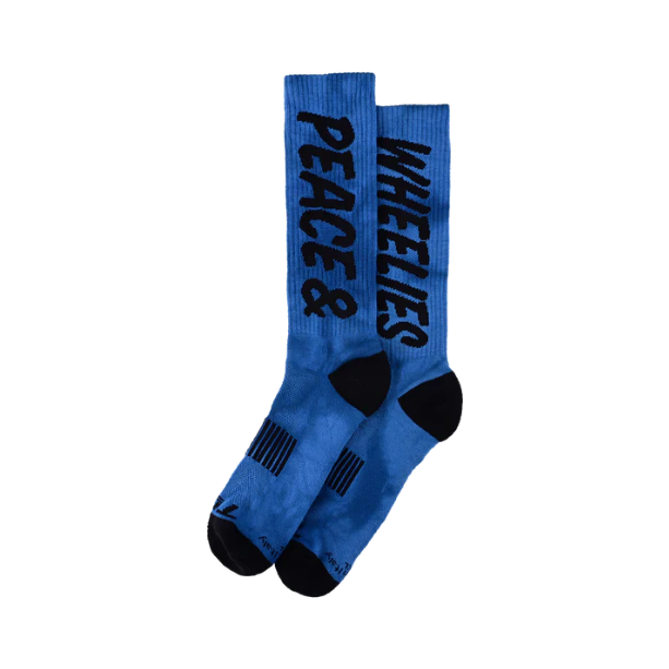 Chaussettes TROY LEE DESIGNS PERFORMANCE PEACE & WHEELIES Bleu