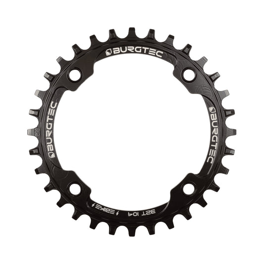 Enkel kettingblad BURGTEC E-BIKE THICK THIN, buitenzijde 104 mm — kettingblad op witte achtergrond