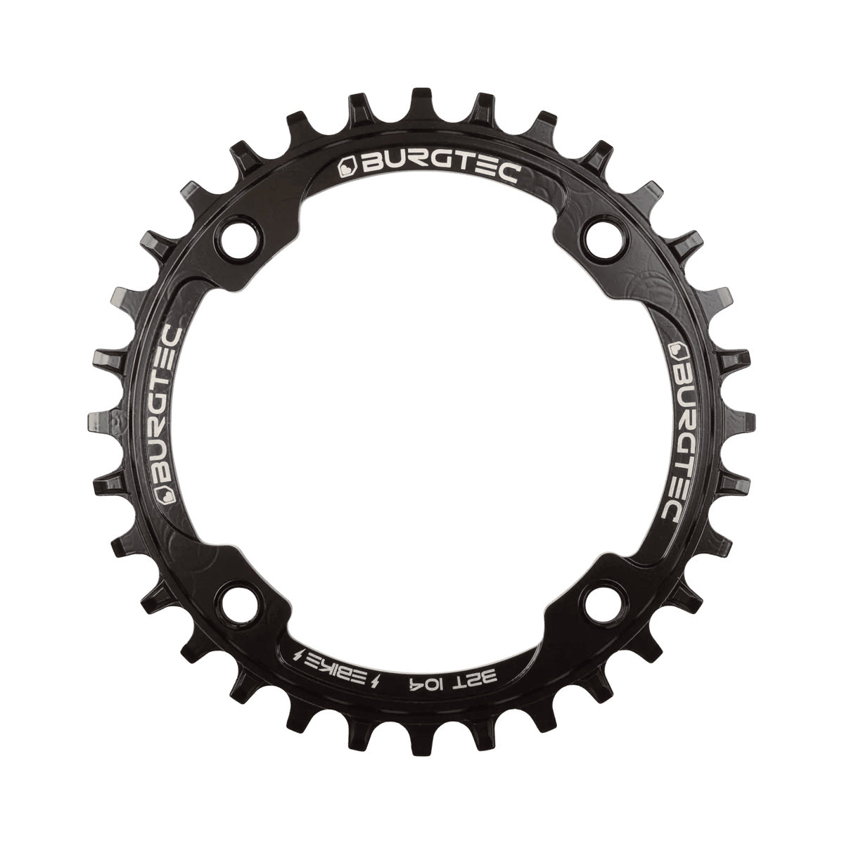 Enkel kettingblad BURGTEC E-BIKE THICK THIN, binnenzijde 104 mm — kettingblad op witte achtergrond