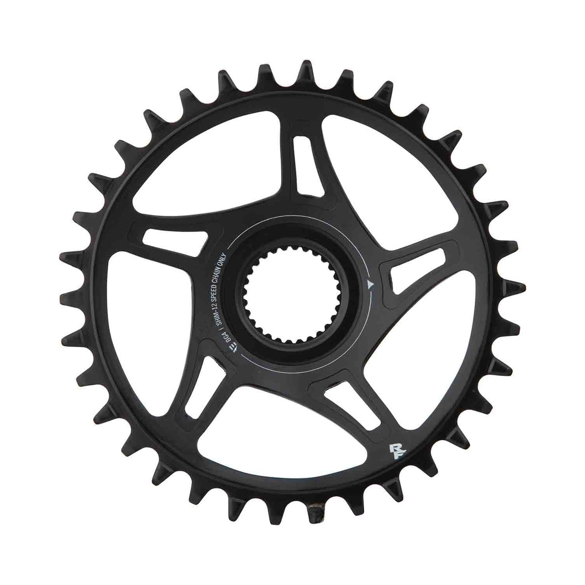 Enkel kettingblad RACE FACE BOSCH 12-speed Direct Mount 52 mm — kettingblad op witte achtergrond