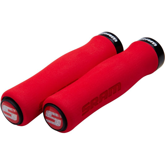 Grips SRAM FOAM CONTOUR Lock-On 129mm Rouge