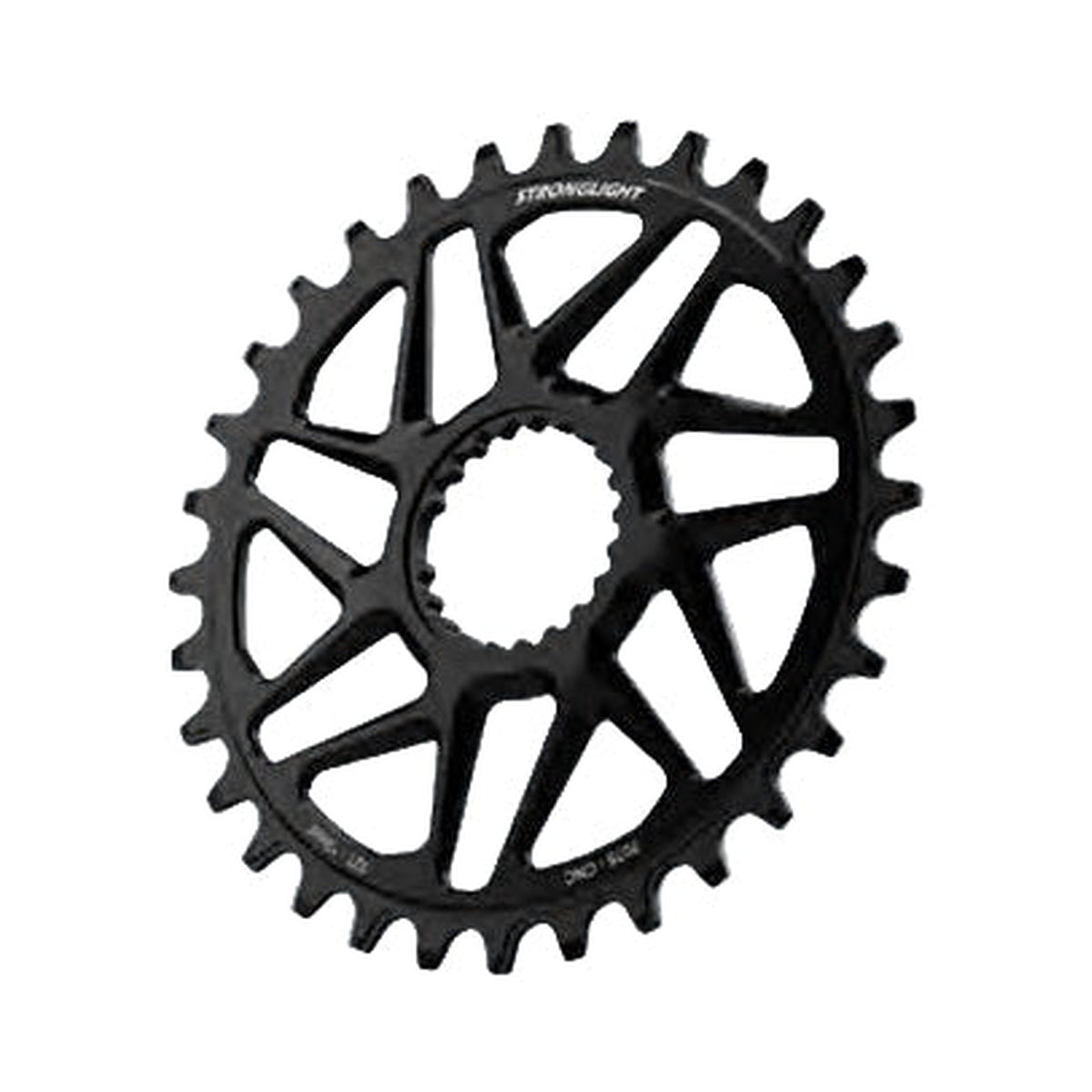 Enkel kettingblad STRONGLIGHT SHIMANO FC-M9100 12-speed HT3 Direct Mount, offset 3 mm, Boost — kettingblad op witte achtergrond