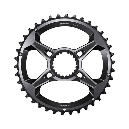 Buitenblad SHIMANO XTR voor FC-M9100-2 (28-38 tanden) 12-speed — kettingblad op witte achtergrond