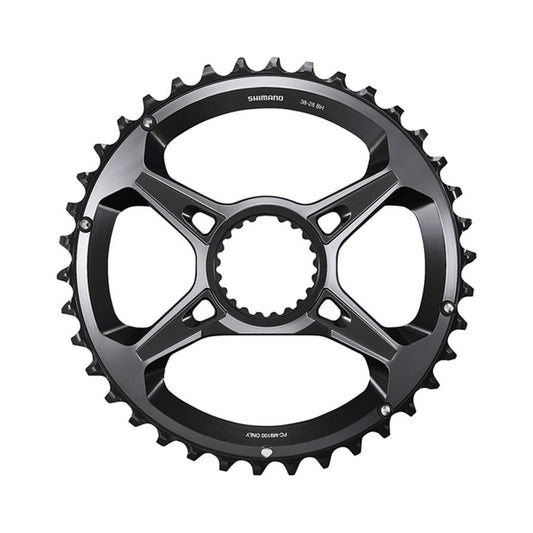 Buitenblad SHIMANO XTR voor FC-M9100-2 (28-38 tanden) 12-speed — kettingblad op witte achtergrond
