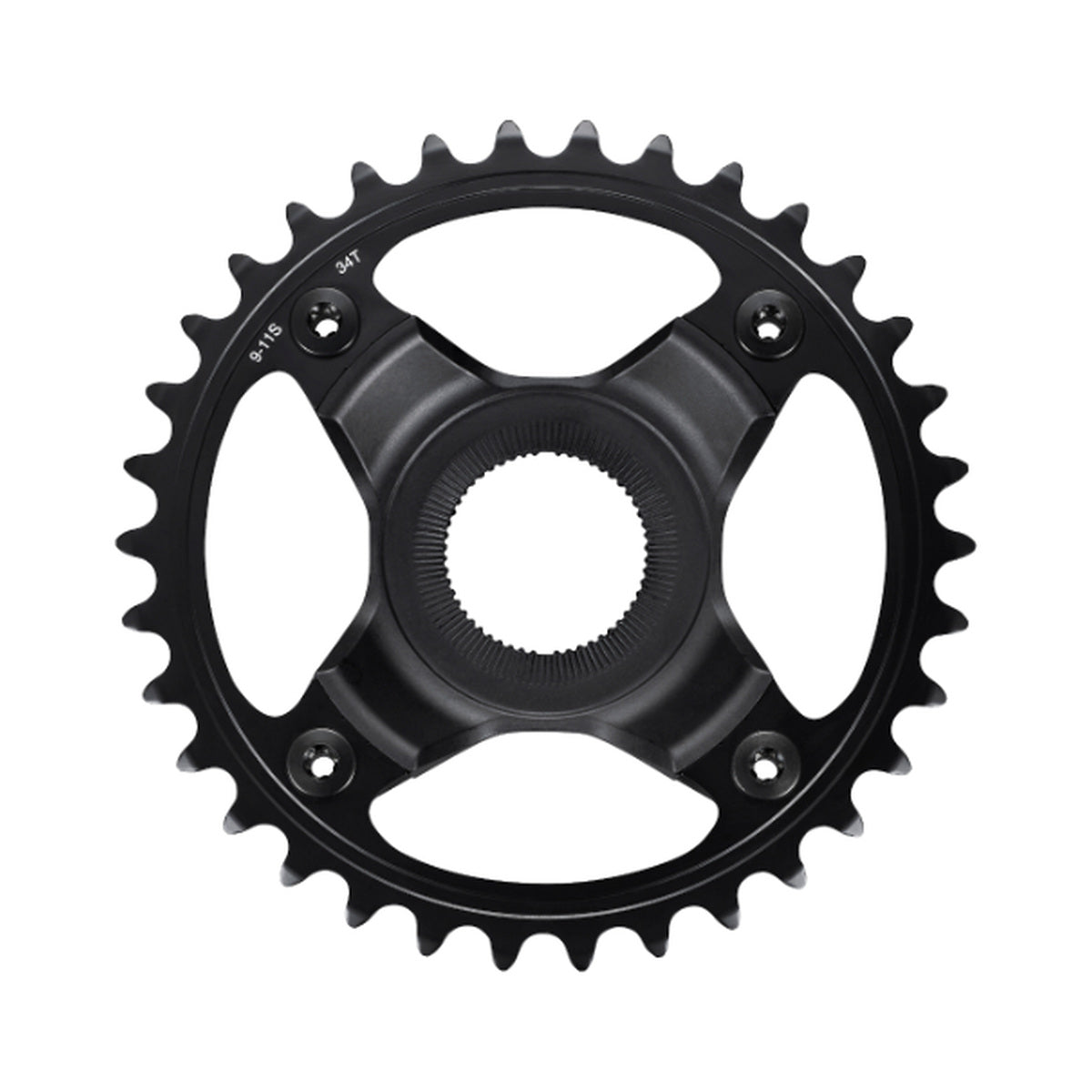 Enkel kettingblad voor e-bike SHIMANO SM-CRE70-B 9/10/11-speed, kettinglijn 55 mm — kettingblad op witte achtergrond