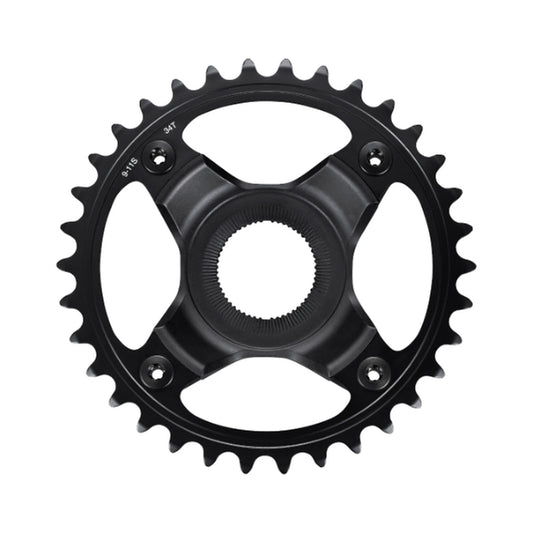 Enkel kettingblad voor e-bike SHIMANO SM-CRE70-B 9/10/11-speed, kettinglijn 55 mm — kettingblad op witte achtergrond