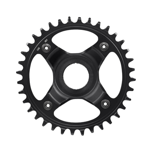 Plateau Mono E-Bike SHIMANO SM-CRE80-12-B 12V Ligne de chaine 53mm — vue du plateau sur fond blanc