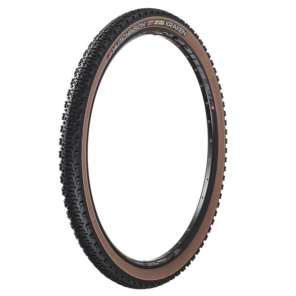 Pneu HUTCHINSON KRAKEN 29x2.3 RACING LAB HARDSKIN RACE RIPOST XC TUBELESS READY TRINGLE SOUPLE Noir-Marron