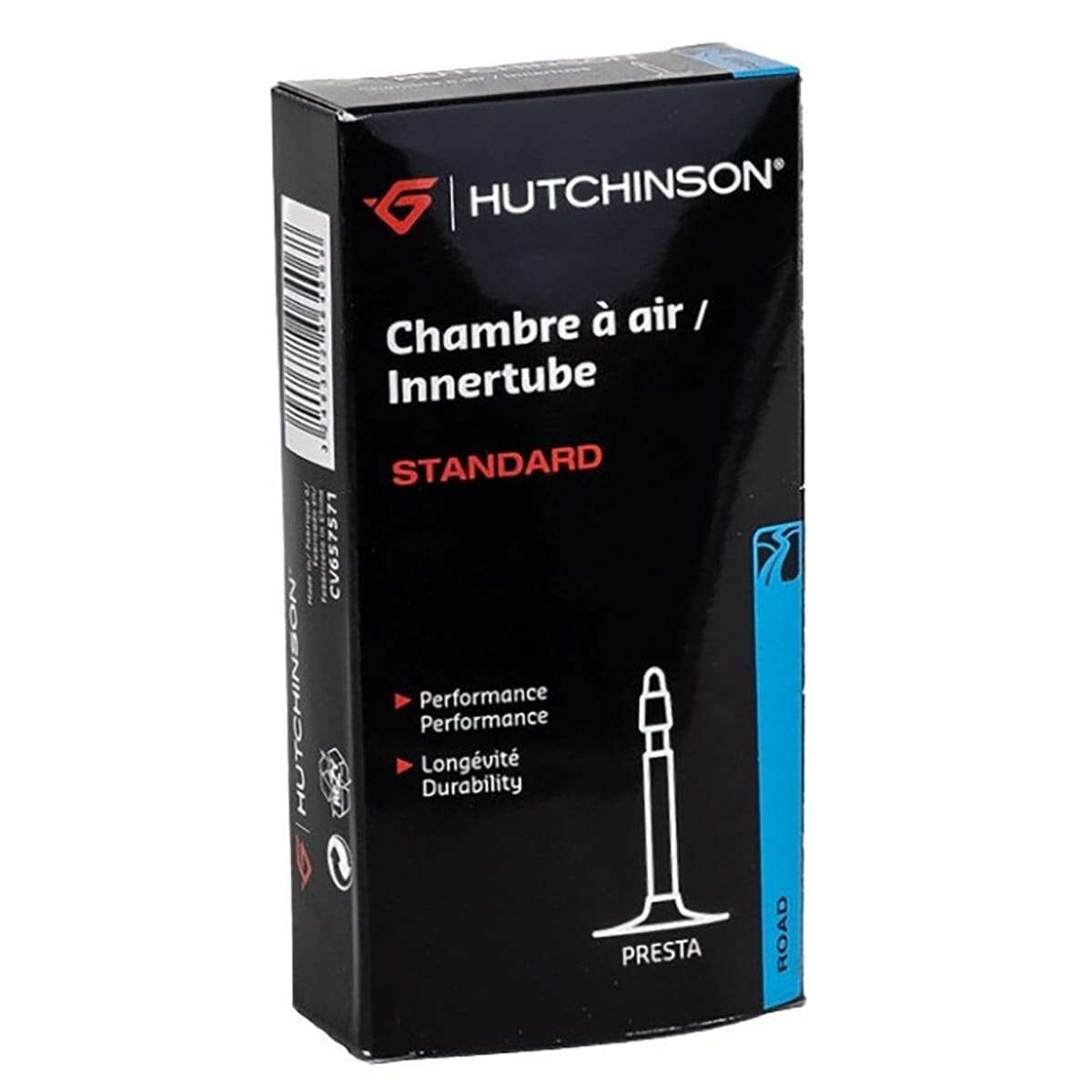 Chambre à air HUTCHINSON STANDARD valve noire 700x25/30 valve presta 60mm