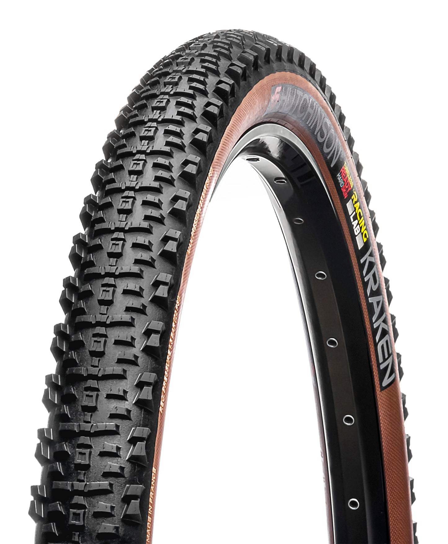 Pneu HUTCHINSON KRAKEN 29x2.40 Racing Lab Hardskin Race Ripost XC Tubeless Ready Souple Noir/Marron