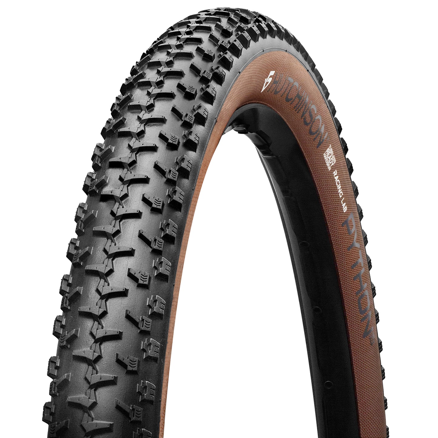 Pneu HUTCHINSON PYTHON 3 29x2.40 Racing Lab Hardskin Race Ripost XC Tubeless Ready Souple Marron