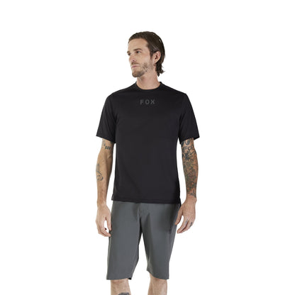 Maillot FOX RANGER WORDMARK Manches Courtes Noir