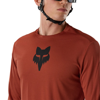 FOX RANGER FOX HEAD Fietsshirt met lange mouwen Bruin