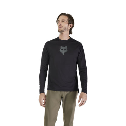 Fietsshirt FOX RANGER FOX HEAD Lange Mouwen Zwart