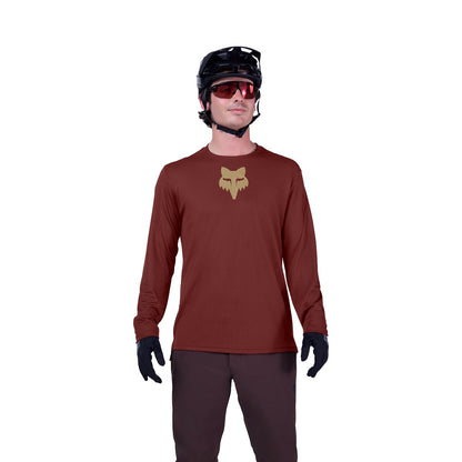 Shirt FOX RANGER FOX HEAD Lange Mouwen Bordeauxrood