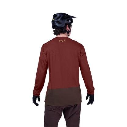 Shirt FOX RANGER FOX HEAD Lange Mouwen Bordeauxrood