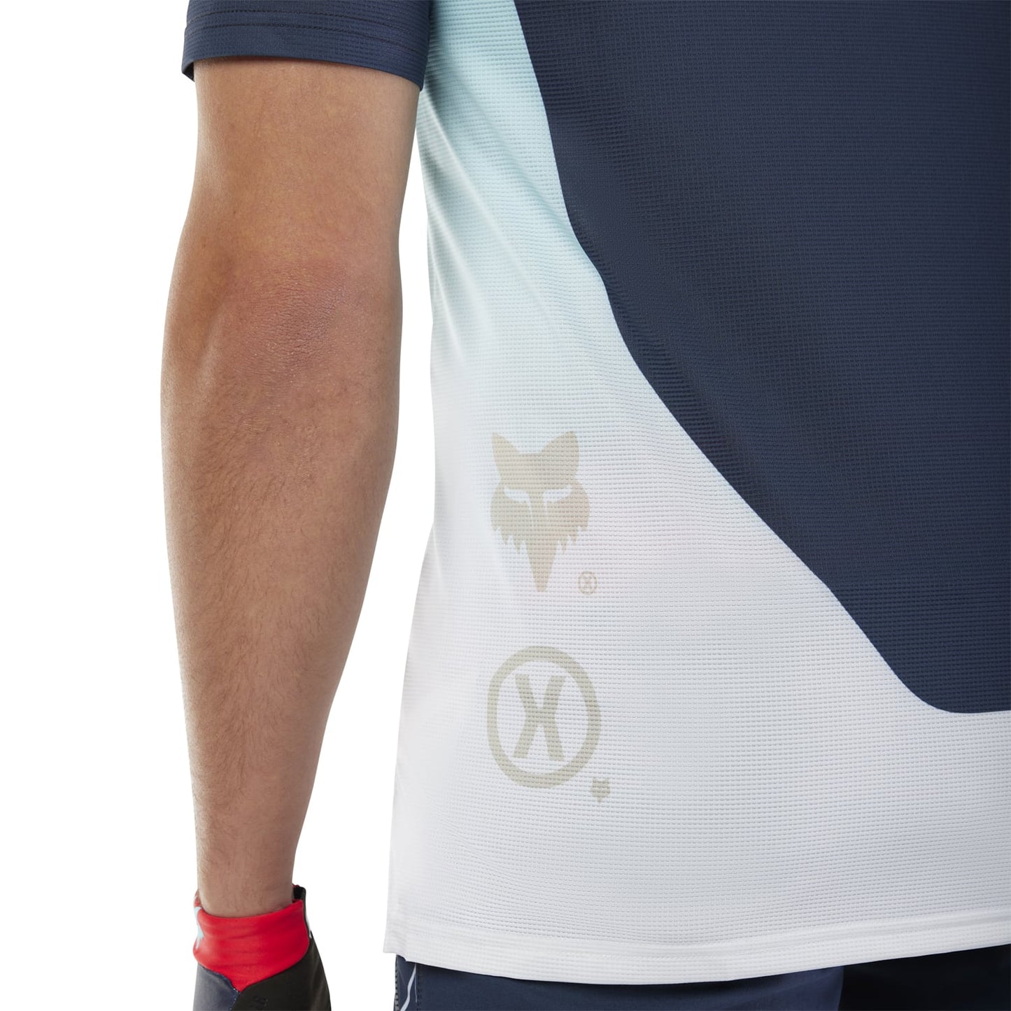 Maillot FOX FLEXAIR ELEVATED Manches Courtes Noir/Bleu 2025