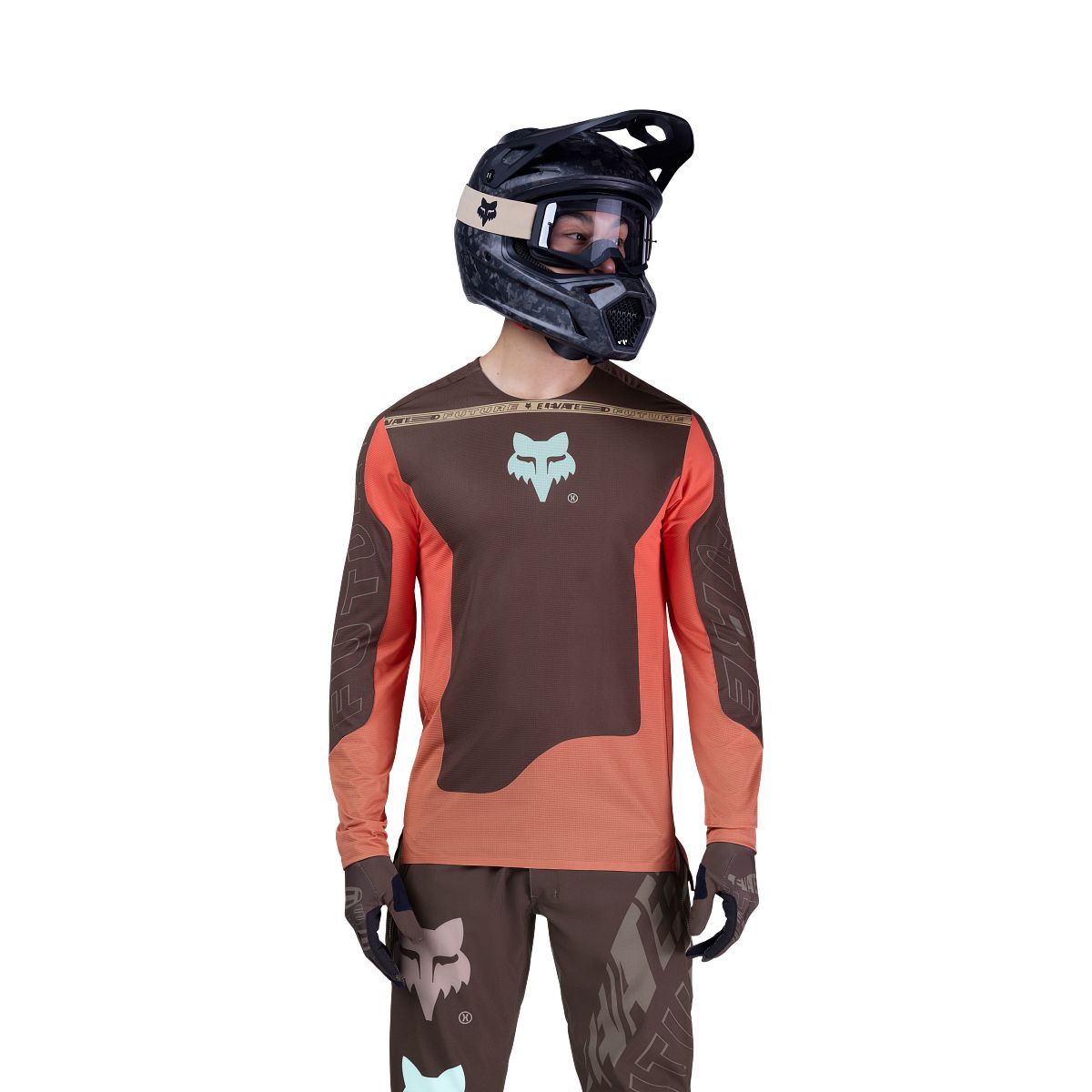 FOX FLEXAIR ELEVATED Lange Mouw Trui Bruin/Oranje