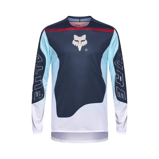 Maillot FOX FLEXAIR ELEVATED Manches longues Noir/Bleu 2025