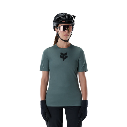FOX RANGER HEAD damesjersey met korte mouwen saliegroen