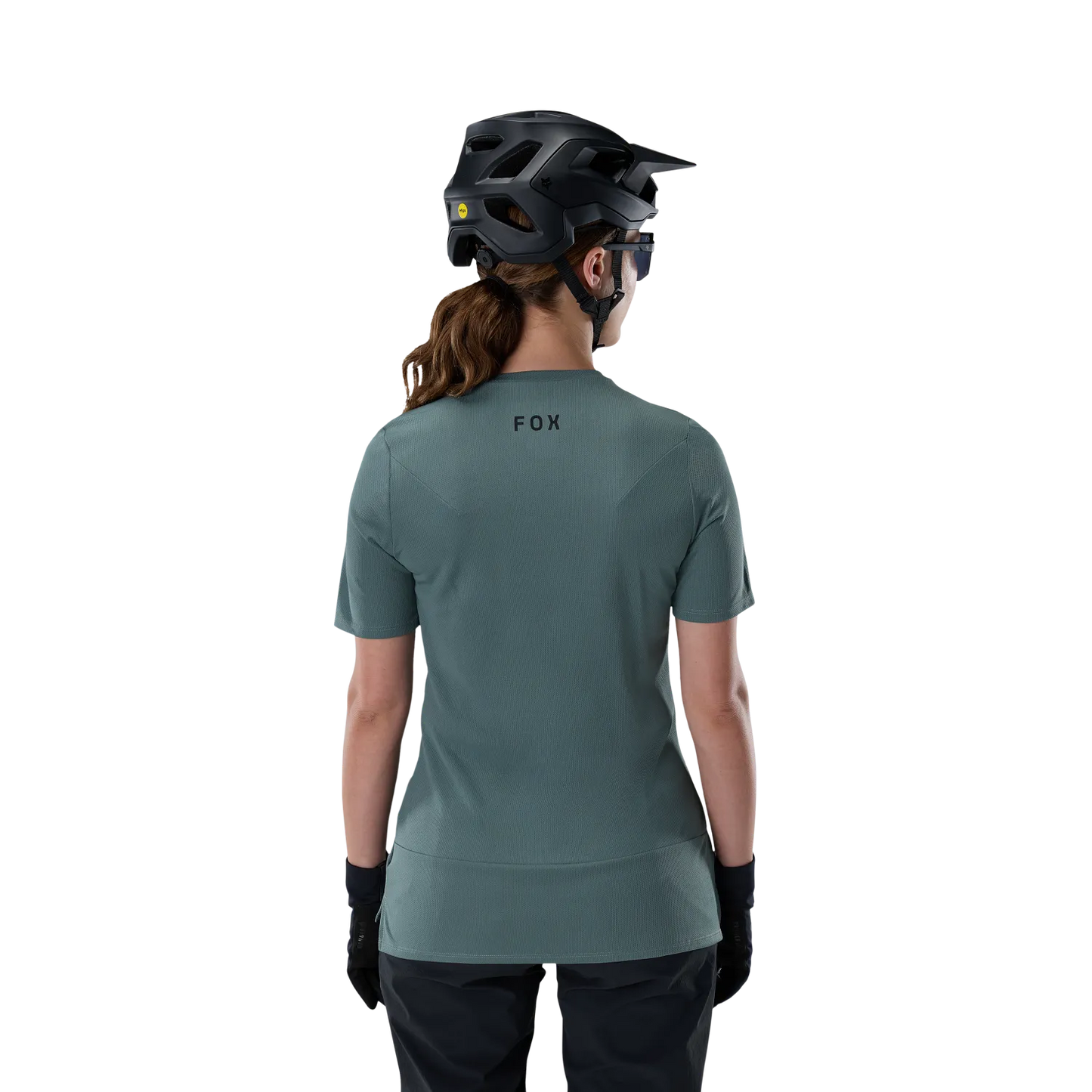 Fietsshirt FOX RANGER FOX HEAD Korte Mouwen Dames Salie