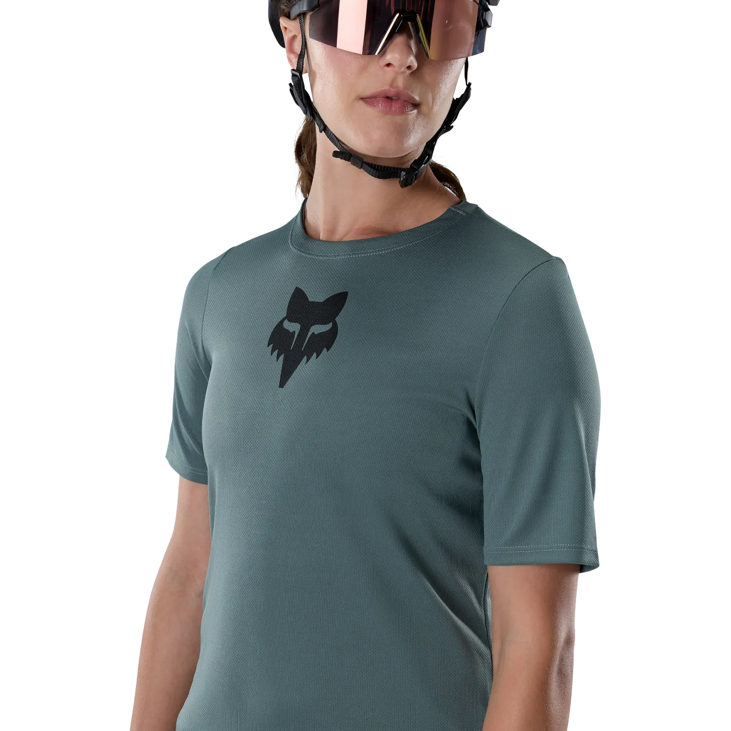 Fietsshirt FOX RANGER FOX HEAD Korte Mouwen Dames Salie
