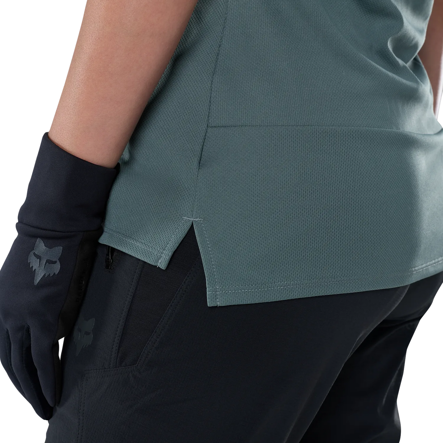 Fietsshirt FOX RANGER FOX HEAD Korte Mouwen Dames Salie
