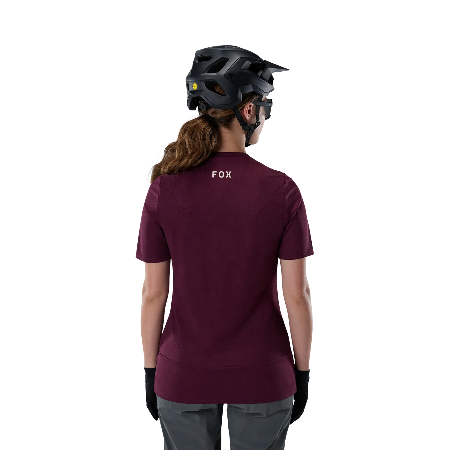 Fietsshirt FOX RANGER FOX HEAD Korte Mouwen Dames Bordeaux