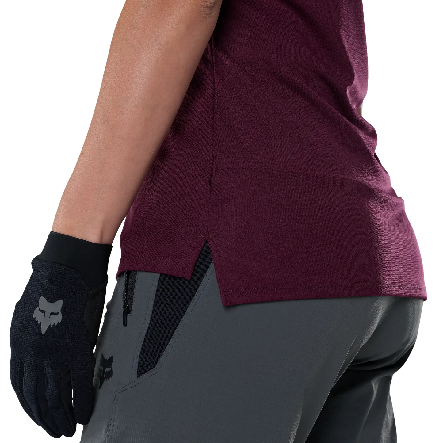 Fietsshirt FOX RANGER FOX HEAD Korte Mouwen Dames Bordeaux