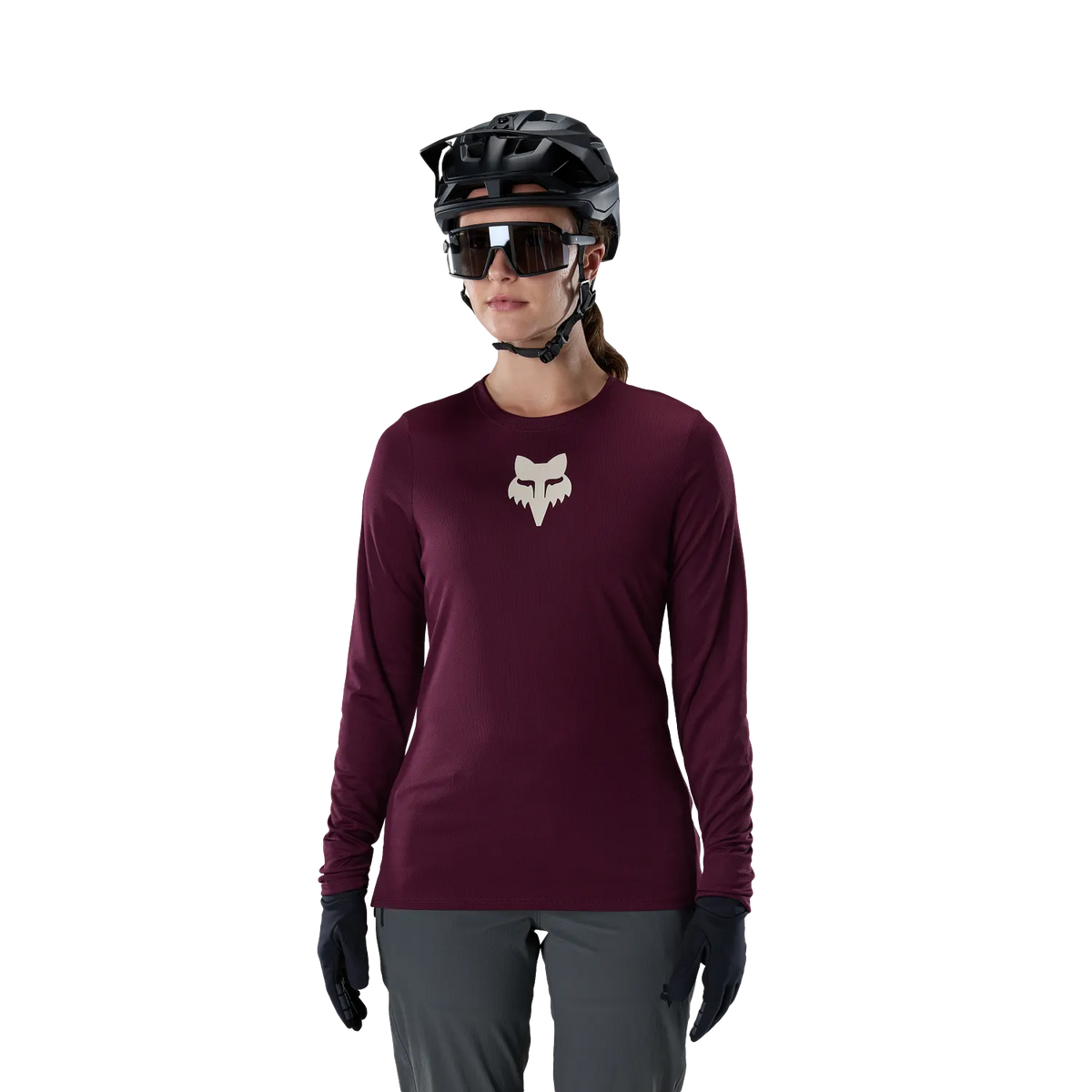 Dames FOX RANGER FOX HEAD-shirt met lange mouwen bordeauxrood