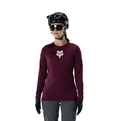 Dames FOX RANGER FOX HEAD-shirt met lange mouwen bordeauxrood