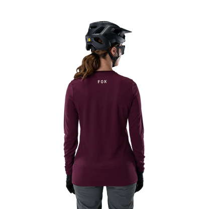 Dames FOX RANGER FOX HEAD-shirt met lange mouwen bordeauxrood