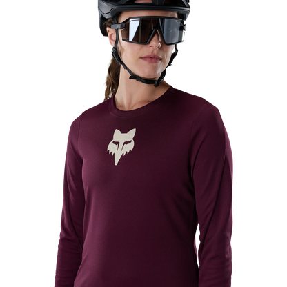 Dames FOX RANGER FOX HEAD-shirt met lange mouwen bordeauxrood
