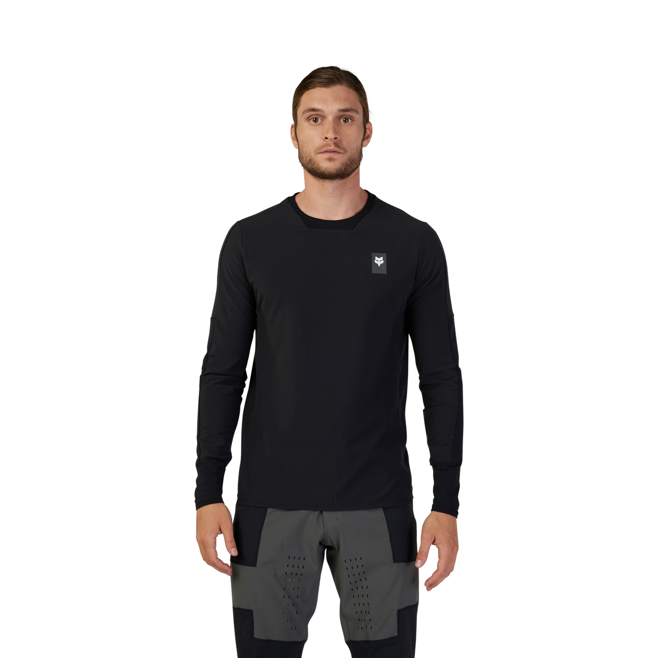 FOX DEFEND THERMAL Lange Mouw Jersey Zwart 2024