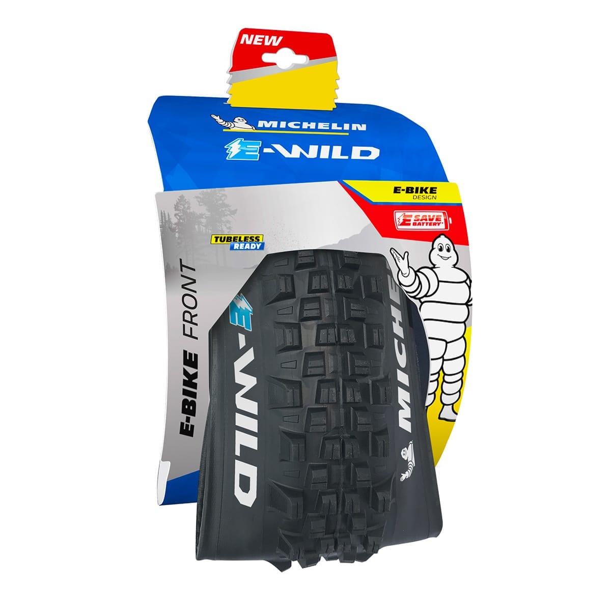 Pneu MICHELIN E-WILD FRONT 27.5x2.60 GUM-X Tubeless Ready Souple