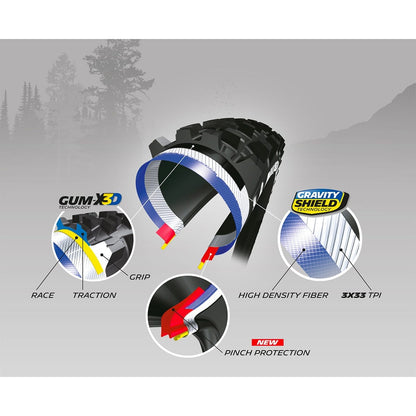 Band MICHELIN WILD ENDURO REAR 27.5x2.40 GUM-X Tubeless Ready Soepel